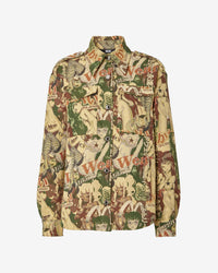 Gcds Hentai Overshirt : Women Outerwear Military Green | GCDS Spring/Summer 2023